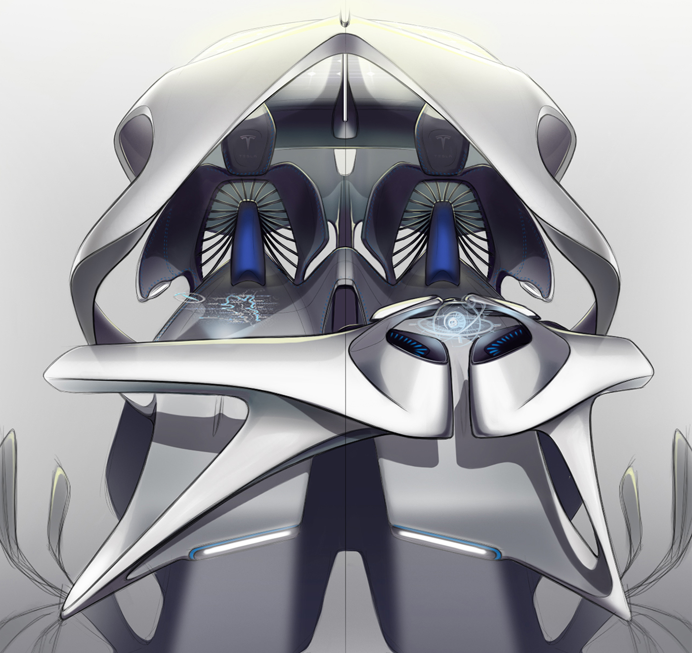 conceptual design，tesla，prospect，Automobile design，Tesla，